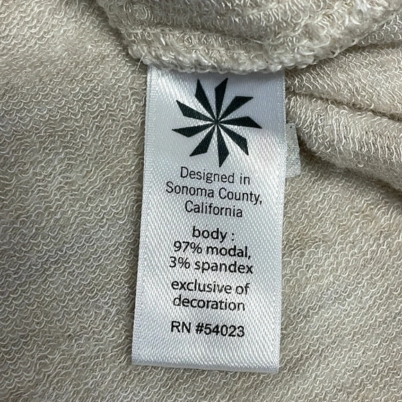 Athleta Studio Split Neck Hoodie Oatmeal Heather S - Picture 13 of 16